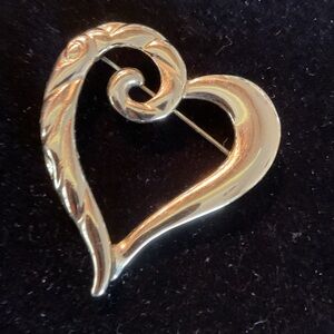 Vintage AJC Heart Brooch